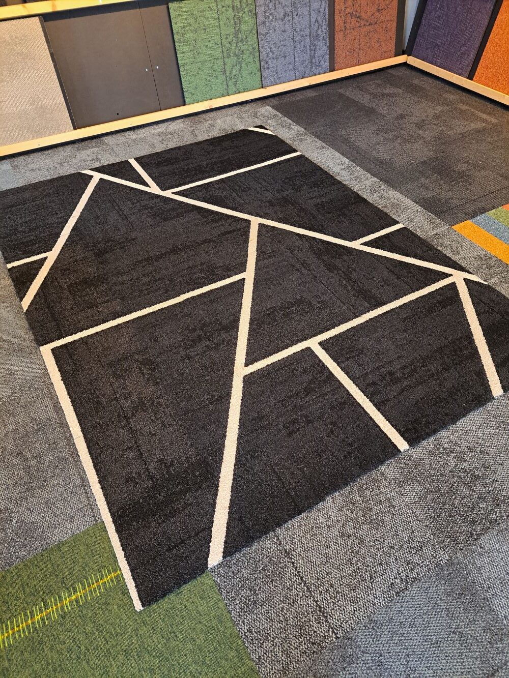 karpet 2×1,5m tapijttegels interface zwart
