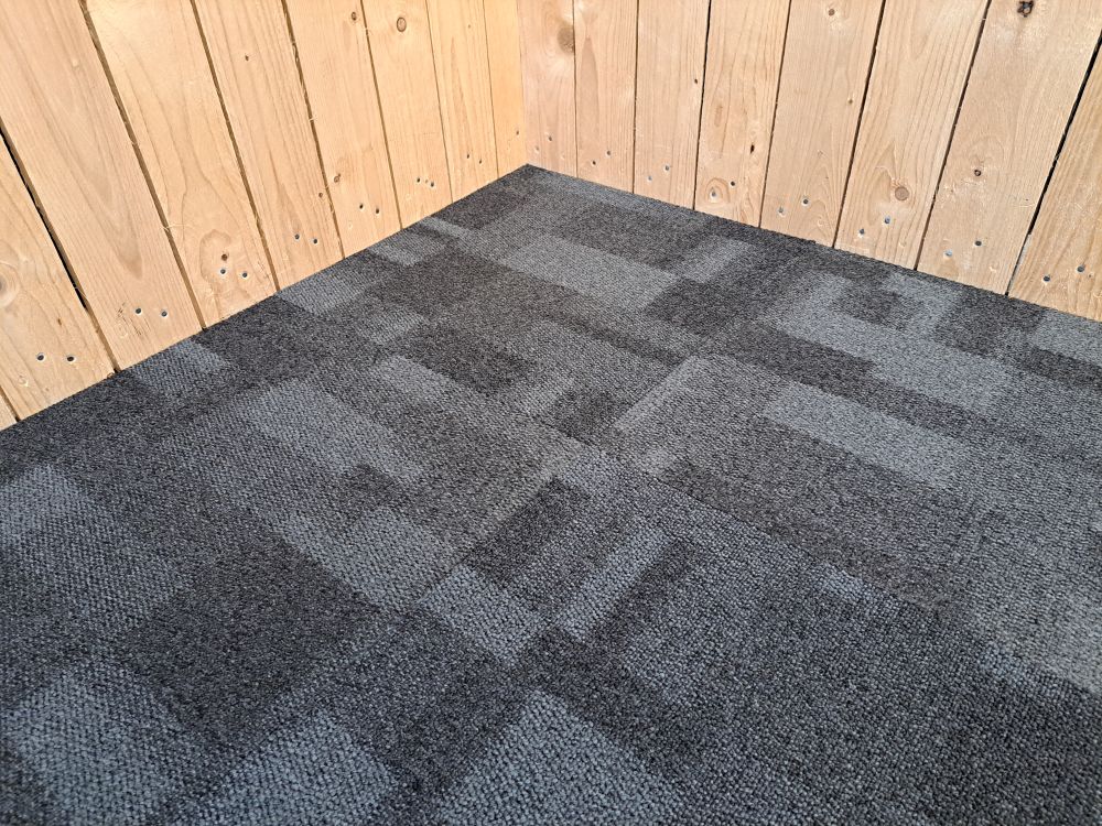 tapijttegel, gebruikt, b keus, zwart 2516