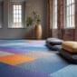 tapijttegels in een yoga studio